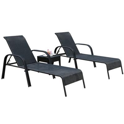 China Modern Adjustable Garden Furniture Rattan Outdoor Sun Sofa for sale