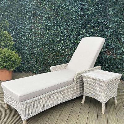 China Modern Garden Furniture Aluminum Rattan Lounge Chair for sale