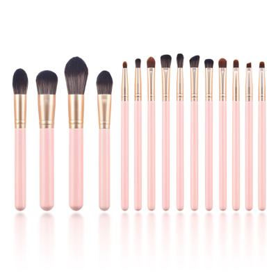 China Angular Blush Pink Wholesale Private Label Professional Makeup 18pcs Set Brush For Sale for sale