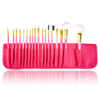 China Angular Blush Private Logo Synthetic Hair 18 Pcs Professional Makeup Brush Base Eyebrow Lipstick Brush for sale