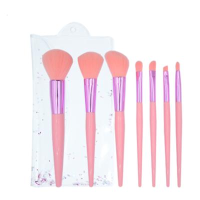 China Angular Blush New 7 Pieces Makeup Brush Powder Concealer Loose Set Beginner Professional Makeup Tool for sale