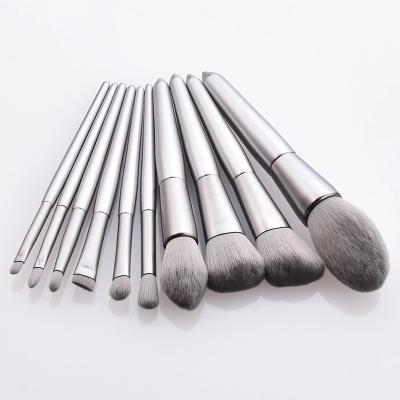 China Angular Blush 10 Pcs Synthetic Hair Professional Makeup Brush Set Powder Rrush Eye Makeup Brush Shading Brush for sale