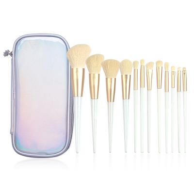 China Angular Blush Star Shinning 12 PCs Kit Foundation Lips Makeup Brush Set Makeup Brush for sale