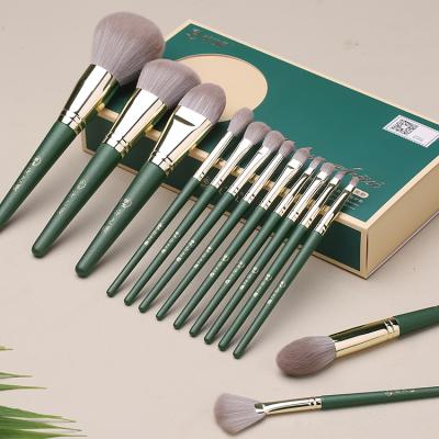 China Angular Blush 24 Blue Makeup Brushes Concealer Pencils Loose Powder Eyeshadow Set High Quality Professional Three-color Fiber Hair Beauty Tools for sale