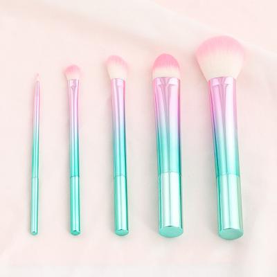 China Angular Blush Concealer Pencil Customized Mini Travel Portable Makeup Brush Private Label Eyeshadow Set 5pcs for sale