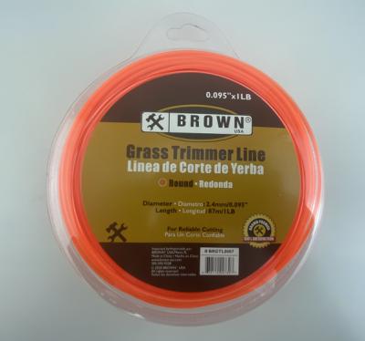 China 2-Stroke Round Type Nylon Trimmer Line For Grass Cutter Machine Orange Color '87M/1LB for sale