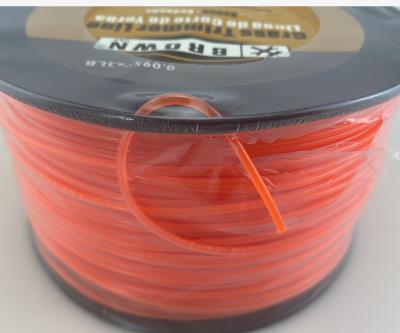 China 2-Stroke Round Type Nylon Trimmer Line For Grass Cutter Machine Orange Color 262M / 3LB for sale