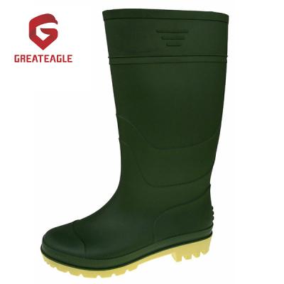 China Hot Selling Anti-Slip PVC Gum Boots Wellington Cheap Running Boots For Men for sale