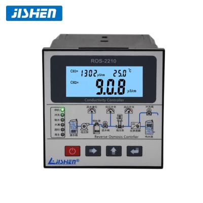 China RO Program Controller PLC Reverse Osmosis Conductivity Meter EC Sensor Conductivity Control ROS-2210 92*92mm(high*wide) for sale