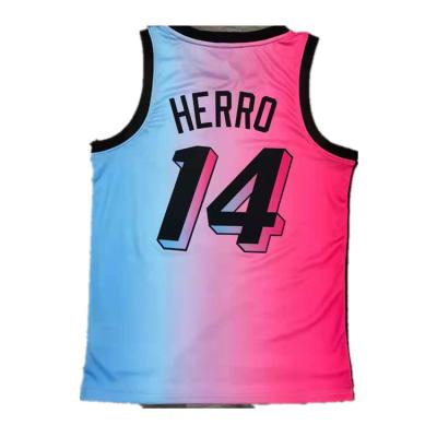 China 2021-2022 Antibacterial Latest Best Quality Embroidery Colors Herro 14# Basketball Tank Top Mens Basketball Jersey For Youth for sale