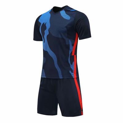 China High Quality Breathable Quick Dry American Team Sportswear Blue White Soccer Tank Tops Shirts Fit Cheap Quick Dry Short Sleeve Football Uniforms for sale