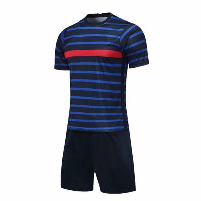 China Best Selling Quality Thailand Manufacturer Factory Quick-Drying Customized Soccer Jerseys France Team Black Men Soccer Uniform Shirts for sale