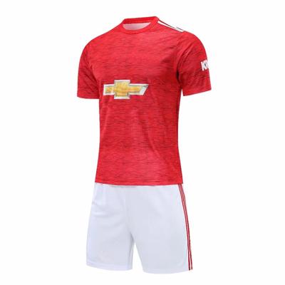 China European Quality Best Selling Quick-Dry Tail Red Club Soccer Jerseys Shirts Kits Fans Short Sleeve Cheap Quick-Dry Mens Football Uniform Set for sale