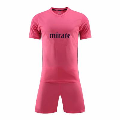 China Real Breathable Quick Dry High Quality Club Sports Wear Cheap Black White Pink Short Sleeve Men Soccer T-Shirt Set Custom Made Football Uniform Tank Tops for sale