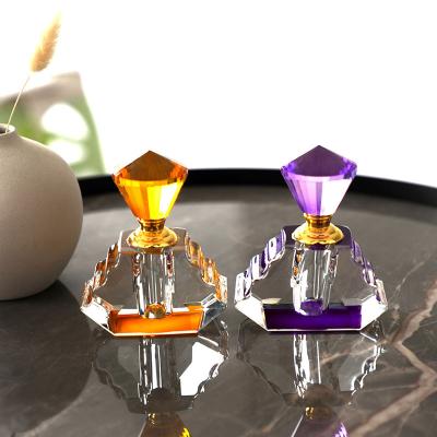 China Luxury Perfume Skin Care Water Face Essential Oil Rhombus 12ml Travel Cosmetic Glass Bottle for Car for sale