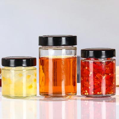 China Food Grade Non Refillable Wholesale Glass Jar For Tea Juice And Pickles Jar for sale