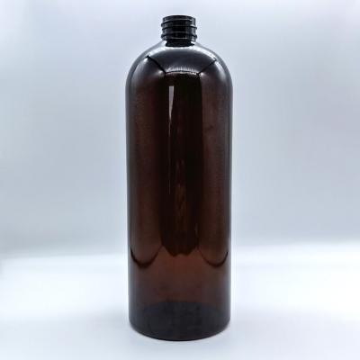 China 100ml 120ml 150ml 250ml 500ml PET cosmetic brown flip top cap plastic bottles with flip top cap for sale