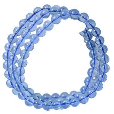 China Feifan Crystal round bead bracelet is pure natural and good quality green blue 3laps bracelet for sale