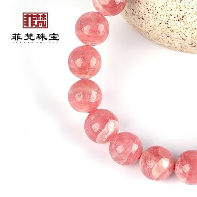 China Feifan Crystal round bead bracelet is pure natural and good quality Rhodochrosite bracelet for sale