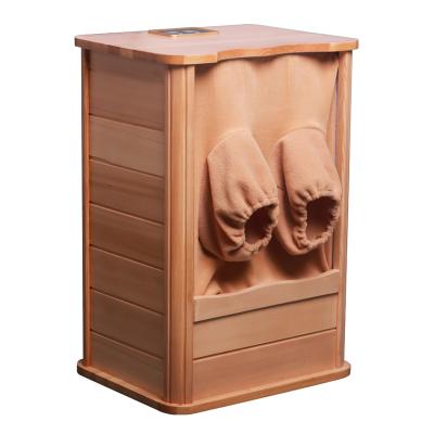 China With Wooden Transom Windows Portable Hemlock Massage Steam Dryer Far Infrared Foot Sauna With Tourmaline Stones Dry Sauna Foot Bath for sale