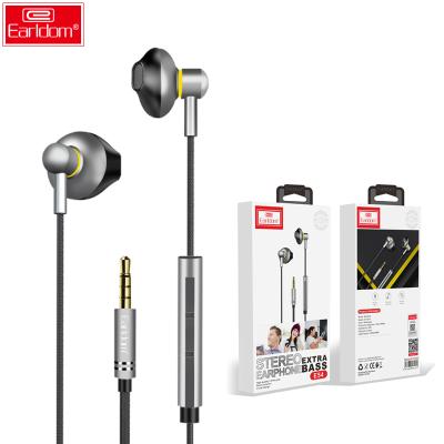 China Count Headline Comfortable Wearing Noise Canceling Metal Stereo Bass Earphones Wired Sports Headphones With Microphone 3.5mm Braided Earbuds for sale