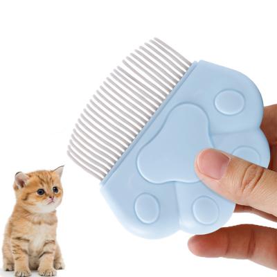 China 2023 Popular Stocked Cat Brush Plastic To Hair Floating Hair Pet Foam Brush Needle Cat Comb Pet Grooming Accessories for sale