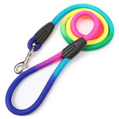 China Hot Sale Pet Dog Rope Pull Rope Harness Foam Colorful Nylon Reflective Handle Stocked Dog Lead Leash for sale