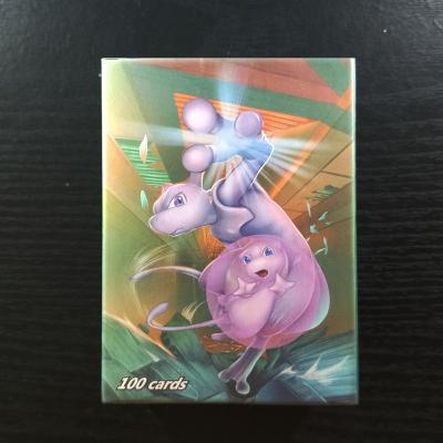 China Enertainment 2022 Hot Sale 100 Cards / Box Vmax Holographic Paper Material Glossy Trading Cards Pokemon Hard Case 100 for sale