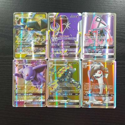 China Enertainment Dropshipping 60 Gx Cards/Box Print Pokemon Rare and Ultra Rare Shiny Trading Card Game for sale