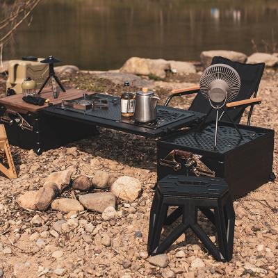 China modern outdoor blackened camping kitchen igt folding table system mobile picnic module splicing table for sale