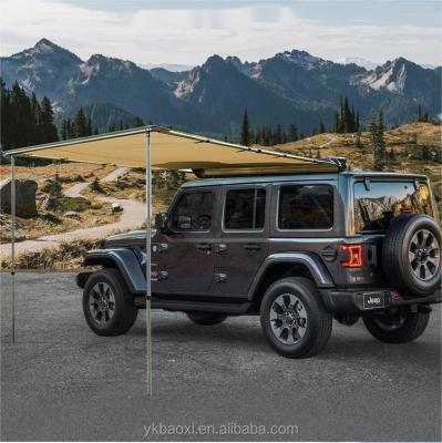 China UV-Resistant 2000mm Retractable LED PU Coating UV50+ 270 Degree Side Awning For Jeep/SUV/Truck/Van for sale