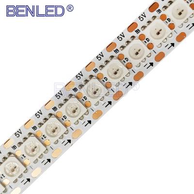 China Theme Park WS 2813 WS2813B Individual Addressable DC 5V RGB Full Color 60 Pixel 144 Flexible LED WS2813 IC LED Strip Light for sale