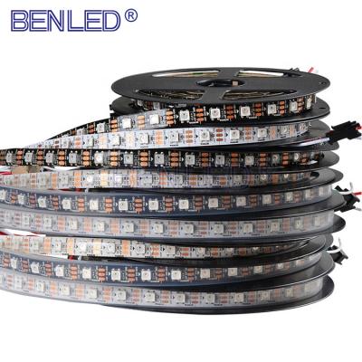 China LANDSCAPE Pixel SK6812 5V IC Rohs SMD 5050 WS 2812 Affordable Built In Chip Full Color RGB 30 60 144 Flexible LED Strip WS2812B IC for sale