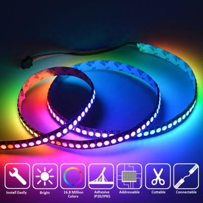 China LANDSCAPE SMD 5050 WS 2813 144 Leds/m LED WS2813 IC Flexible Strip Light Waterproof DC 5V Full Color RGB RGB 60led/m for sale