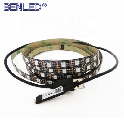 China Hotel Mini Wireless App Controlled 5050 RGB Non-waterproof Led Strip Light IP20 for sale