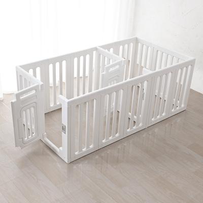 China New Design HDPE Combination Indoor Pet Free Fence Round Square Fence Stored Collapsible Dog Play Barrier for sale