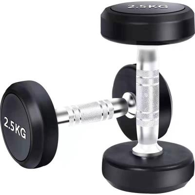 China Fitness Commercial Dumbbells Gyms Use Environment Friendly Rubber Dumbbells for sale