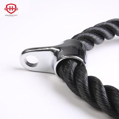 China Durable Fitness Double Nylon Triceps Main Rope For Triceps Biceps Training for sale