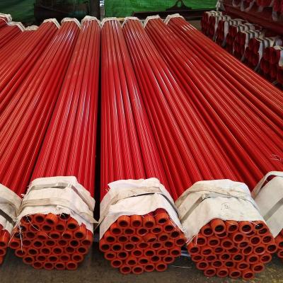 China Liquid Pipe Red Polyester Powder Coating Black Galvanized Steel Pipes for sale