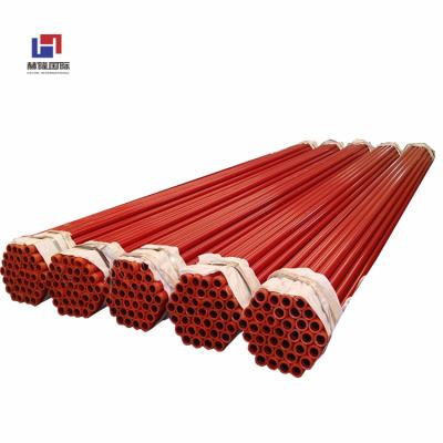 China Hose Sprinkler System Steel Pipe ASTM A795 Liquid Red Powder Coated Steel Pipe For Fire Fighting for sale