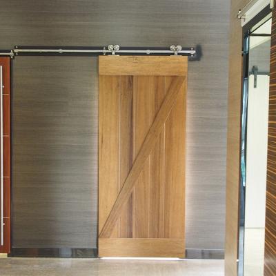 China 304 or 316 stainless steel exterior or interior sliding barn door track rail systems wood material for sale