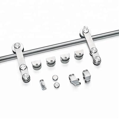 China 304/316 Stainless Steel Sliding Barn Door Track Hardware Bearing Kit, Stainless Steell, Vertical Strap for sale