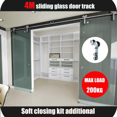 China Stainless Steel 304/316 200 Kg Ceiling Mounted Commercial Bypass Sliding Barn Door Track System for sale