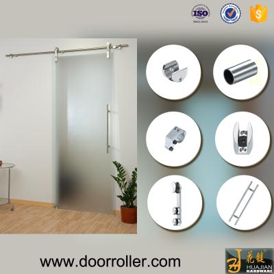 China Modern Interior Frameless Bathroom Sliding Glass Door System for sale