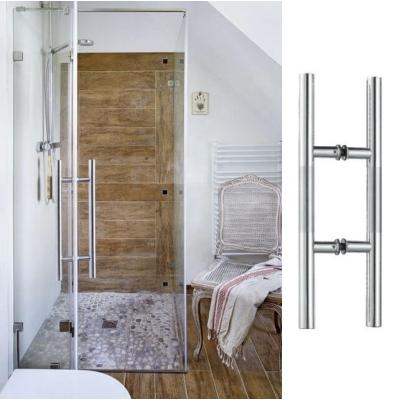 China Modern Type Stainless Steel External Glass Door Ladder Pull Handles Fashion for sale