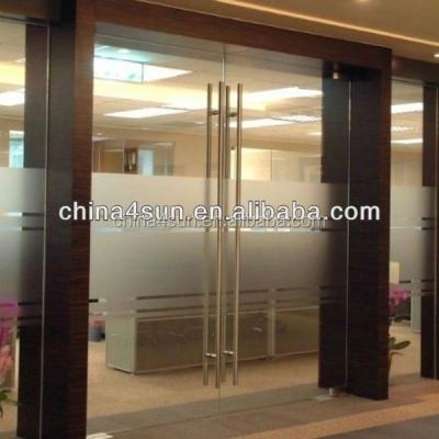 China Door Entry Door Round Tube Stainless Steel Tempered Glass Construction Door Handle for sale