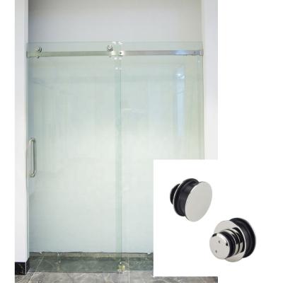 China Modern 304 Track Hardware And Stainless Steel Roller Accessories For Shower Sliding Glass Barn Door for sale