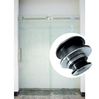 China Modern Shower Barn Door Glass Sliding 304 Stainless Steel Track And Roller Hardware Device Set for sale