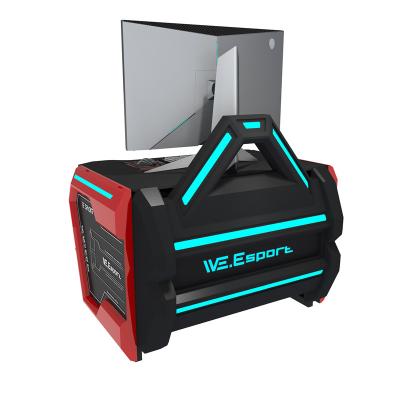 China High Quality Convertible Desktop Computer Desks With RGB Light Esports Gaming Table for sale