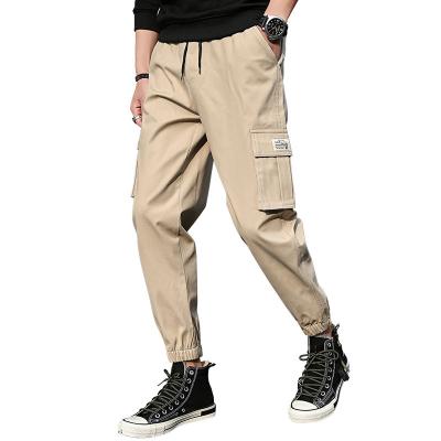 China Anti-wrinkle 2021 new fashion Korean trend pure color new fashion men's casual pants minutes feet large size pants new for sale